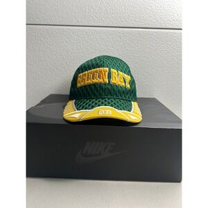Green Bay Fitted Hat Cap Gold Yellow‎ Mesh #352